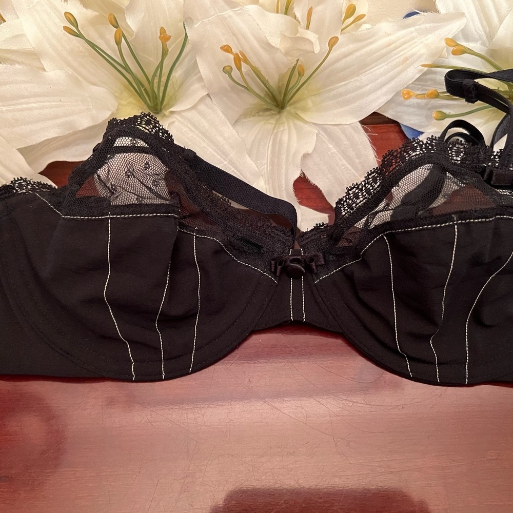 Felina Lingerie Black and White bra size 34c.
